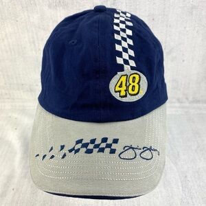 Nascar 48 Jimmie Johnson Strap Back Ball Cap Chase Authentics 100% Cotton OSFA